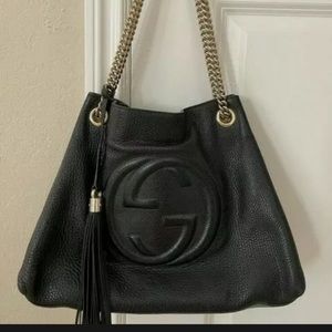 AUTHENTIC GUCCI SOHO BAG AND WALLET BLACK GUARANTEED AUTHENTIC BEAUTIFUL LOGO